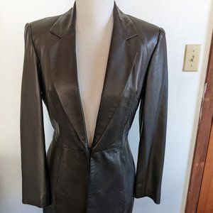 Beautiful Dana Buchman Leather Jacket, Size Petite